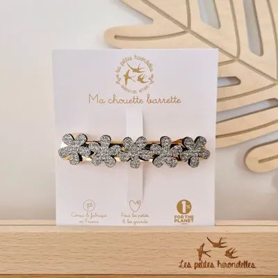 Accessoires cheveux - barrette-clip-fleurs - LES PETITES HIRONDELLES