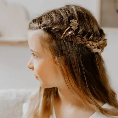 Accessoires cheveux - barrettes-doubles-feuilles-de-chene - LES PETITES HIRONDELLES