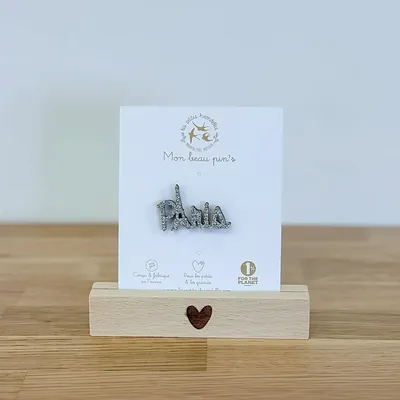 Broches - pin-s-feutrine-pailletee-paris-eiffel - LES PETITES HIRONDELLES