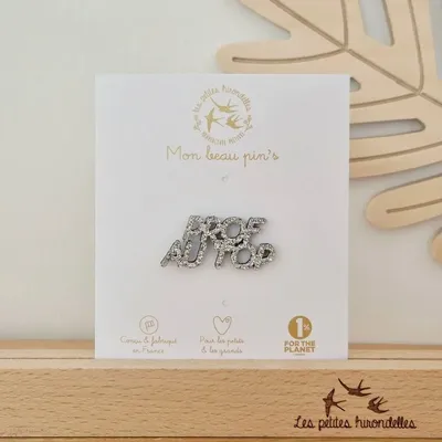 Broches - pin-s-feutrine-pailletee-prof-au-top - LES PETITES HIRONDELLES