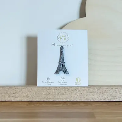 Broches - pin-s-feutrine-pailletee-tour-eiffel - LES PETITES HIRONDELLES