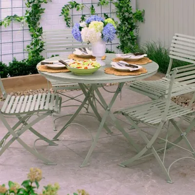 Chaises - Darsham Folding Chair (Design B) Lichen Green - HARROD HORTICULTURAL