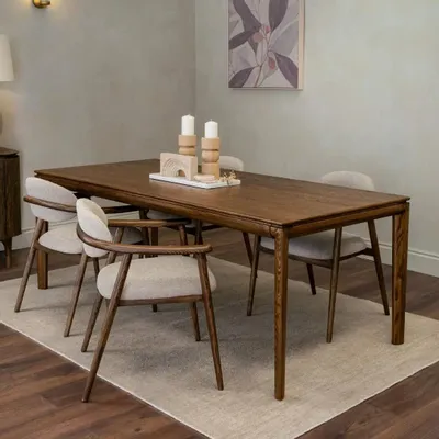 Dining Tables - Oddone Dark Brown Dining Table - RV  ASTLEY LTD