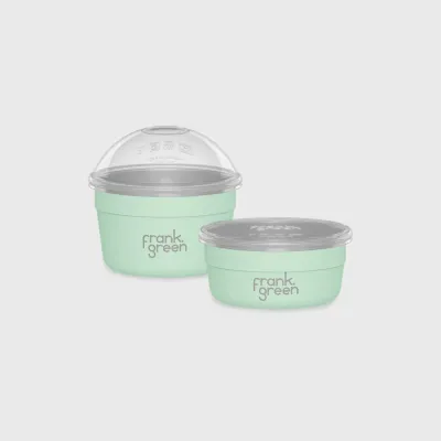 Bols - Lot de 2 bols à emporter en acier inoxydable (400 ml et 500 ml) - FRANK GREEN LIMITED