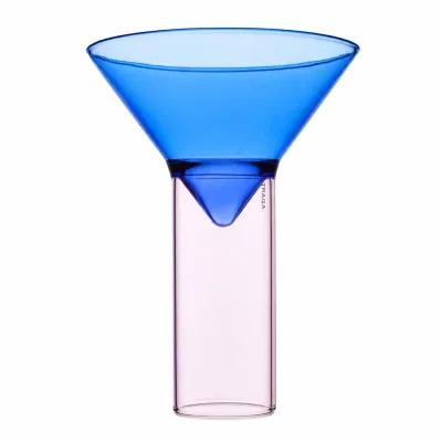 Glass - Martini Shot Glass - Blue & Pink - TRAGA