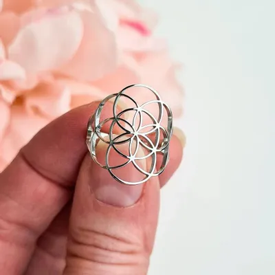 Bijoux - Bague Graine de Vie ajustable - MANDALASHOP