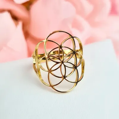 Bijoux - Bague Graine de Vie ajustable - MANDALASHOP