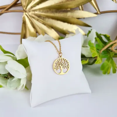 Jewelry - Gold plated Tree of Life Pendant - MANDALASHOP