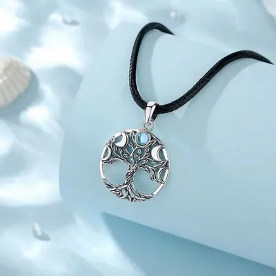 Jewelry - Tree of Life and Triple moon necklace - MANDALASHOP