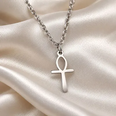 Bijoux - Pendentif Croix d'Ankh en Acier - MANDALASHOP