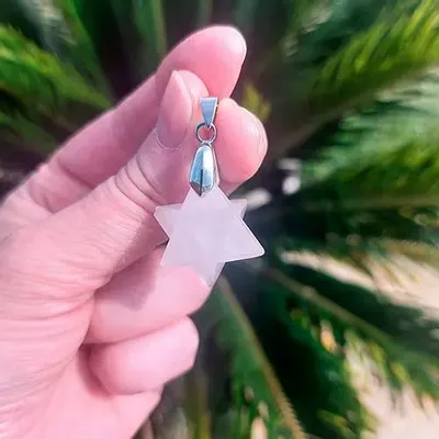 Jewelry - Rose quartz Merkaba pendant - MANDALASHOP