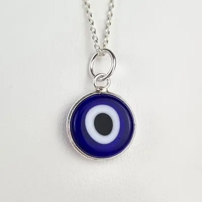 Jewelry - Silver Evil Eye pendant - MANDALASHOP