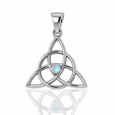 Jewelry - Triquetra with moonstone pendant - MANDALASHOP
