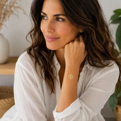 Jewelry - Gold Plated Tree of Life Bracelet - MANDALASHOP