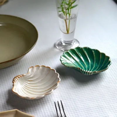 Bols - Bol en nacre et petite assiette - MARUMITSU POTERIE
