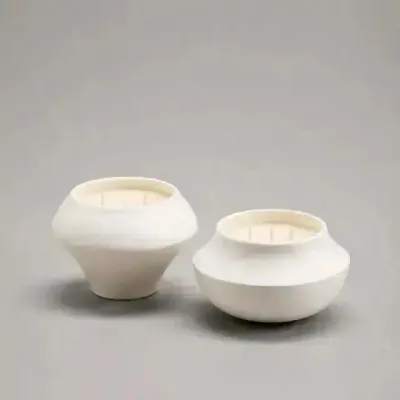 Céramique - Set de 2 bougies dans des porcelaines iconiques de Calligramme - Mini P-Bg.Set - CALLIGRAMME