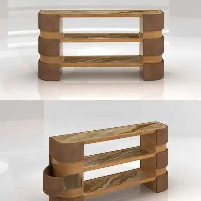 Buffets - Prati, buffet en cuir et onyx - STONEFORM