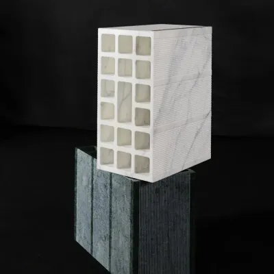 Stools - Mattone, marble stool with Braille alphabet - STONEFORM
