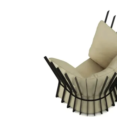Armchairs - Amelie, fan back metal armchair - BRIANFORM