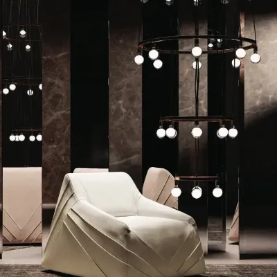 Armchairs - Plisse, draped armchair - BRIANFORM