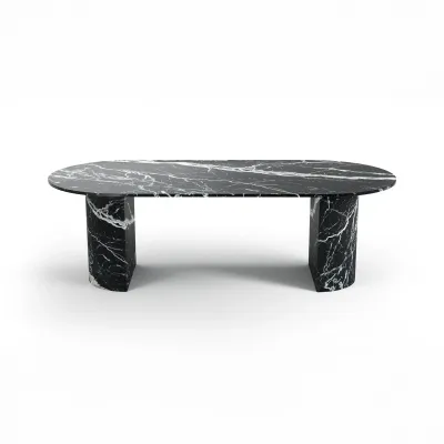 Lawn tables - Dining Tables -180X100X75 cm - Refleko - Marbre Nero Maquina - STONE VALLEY