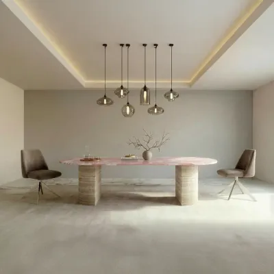 Tables de jardin - Table à manger - 180X100X75cm - Refleko - Onyx Rose - STONE VALLEY