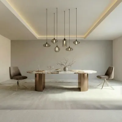 Tables de jardin - Table à manger - 200X100X75cm - Refleko - Quartzite Patagonia - STONE VALLEY
