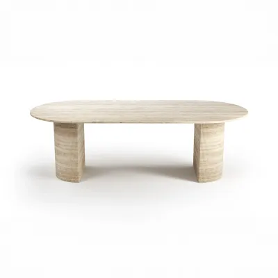 Tables de jardin - Tables à manger - 200X100X75 cm - Refleko - Travertin Classique - STONE VALLEY