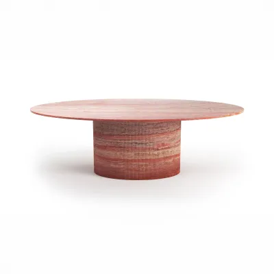 Tables de jardin - Table à manger - 180X100X75cm - Valleyra - Travertin Rouge - STONE VALLEY