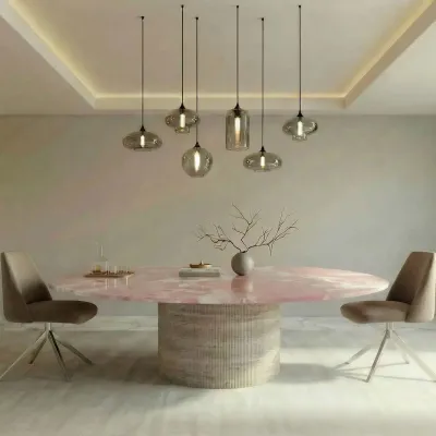 Tables de jardin - Table à manger - 120X120X75 cm - Ocel - Onyx Rose - STONE VALLEY