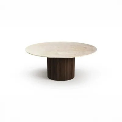 Lawn tables - Dining Tables -150X150X75 cm - Ocel - Marbre Crema - STONE VALLEY