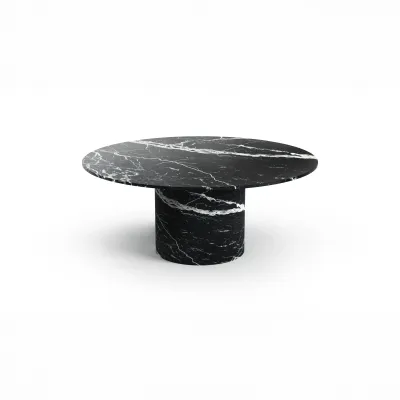 Lawn tables - Dining Tables -150X150X75 cm - Ocel - Marbre Nero Maquina - STONE VALLEY