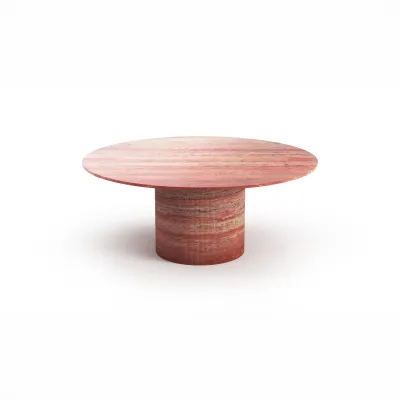 Tables pour hôtels - Tables à manger - 150X150X75 cm - Ocel - Travertin Rouge - STONE VALLEY