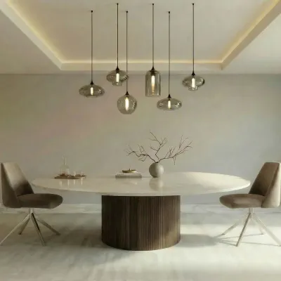 Tables de jardin - Table à manger - 180X180X75cm - Ocel - Marbre Crema - STONE VALLEY