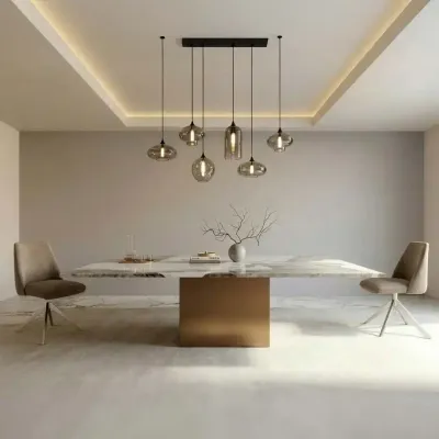 Tables Salle à Manger - Tables à manger - 100X100X75 cm - Carrera - Quartzite Patagonia - STONE VALLEY