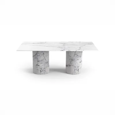 Lawn tables - Dining Tables -160X90X75 cm - Jaspura - Marbre Statuario Michelangelo Carrara - STONE VALLEY