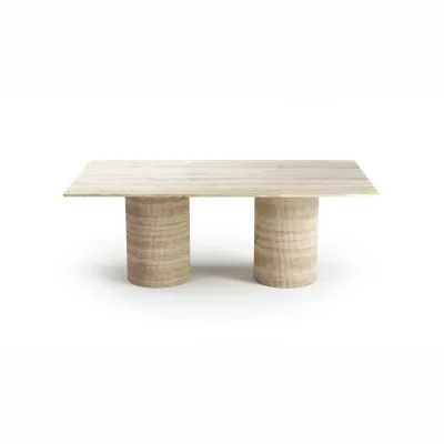 Lawn tables - Dining Tables -160X90X75 cm - Jaspura - Travertin Classique - STONE VALLEY
