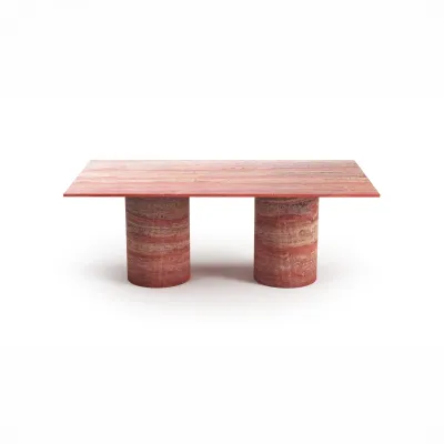 Tables de jardin - Tables à manger - 160X90X75 cm - Jaspura - Travertin Rouge - STONE VALLEY