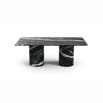 Lawn tables - Dining Tables -180X90X75 cm - Jaspura - Marbre Nero Maquina - STONE VALLEY