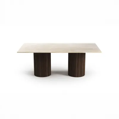 Tables de jardin - Tables à manger - 220X110X75 cm - Jaspura - Marbre Crema - STONE VALLEY