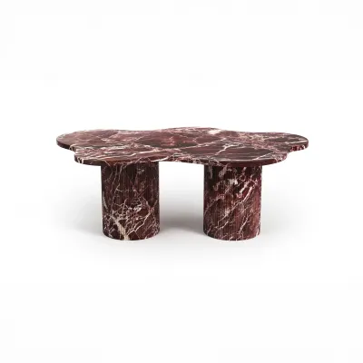 Tables de jardin - Tables basses - 130X80X40 cm - Nunoca - Marbre Rosso Levano - STONE VALLEY
