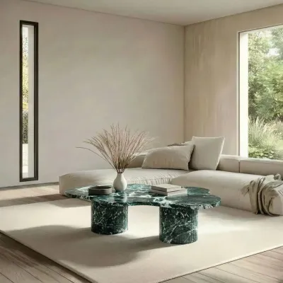 Lawn tables - Coffee tables -130X80X40 cm - Nunoca - Marbre Verde Alpi - STONE VALLEY