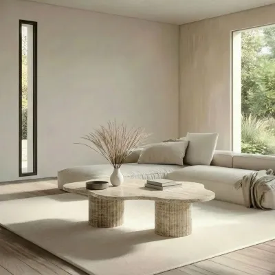 Tables de jardin - Tables basses - 130X80X40 cm - Nunoca - Travertin Classique - STONE VALLEY