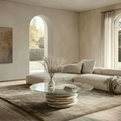 Lawn tables - Coffee tables -70X70X44 cm - Stonissime - Verre - STONE VALLEY