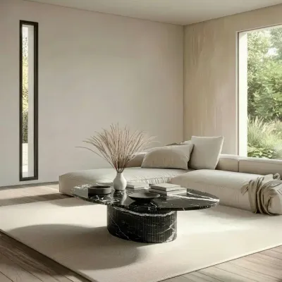 Tables basses - Tables basses - 140X80X40 cm - Valleyra - Marbre Nero Maquina - STONE VALLEY