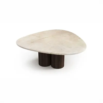 Lawn tables - Coffee tables -80X80X40 cm - Rivage - Marbre Crema - STONE VALLEY