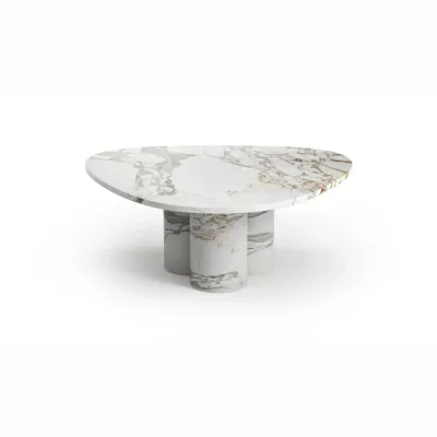 Tables pour hôtels - Table basse - 80X80X40cm - Rivage - Marbre Calacatta Oro - STONE VALLEY