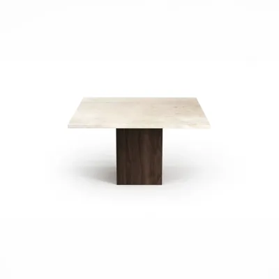 Tables basses - Tables basses - 70X70X40 cm - Carrera - Marbre Crema - STONE VALLEY