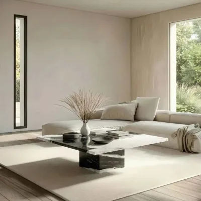 Tables de jardin - Table basse - 70X70X40cm - Carrera - Marbre Panda - STONE VALLEY