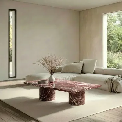 Tables pour hôtels - Tables basses - 120X60X40 cm - Jaspura - Marbre Rosso Levano - STONE VALLEY
